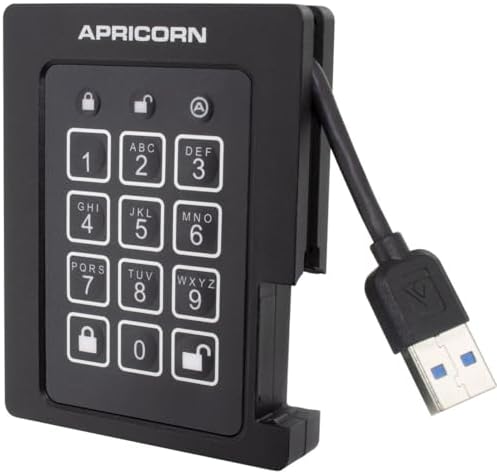 Apricorn 1TB Aegis Padlock SSD 256-Bit, FIPS 140-2 Level 2 Validated Ruggedized USB 3.0 Encrypted External Portable Drive (ASSD-3PL256-1TBF) image 5