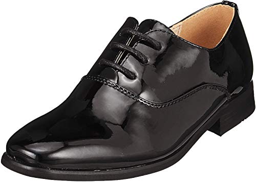 Goor Older Boys Patent Leather Lace-Up Oxford Tie Dress Shoes (6.5 Us) (Black Patent) #TOP17