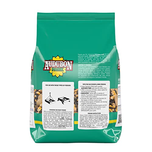 Audubon Park Critter Crunch Backyard Wildlife Food, Bird and Squirrel Food for Outside Feeder, 5-Pound Bag