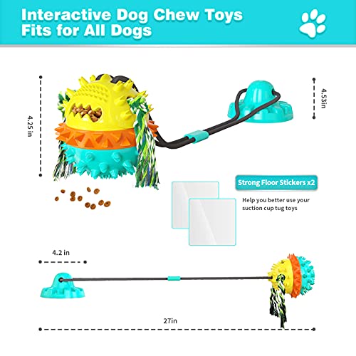 image for CPFK Dog Toys for Aggressive Chewers Suction Cup Tug of War Interactiv