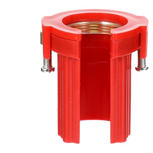 Kitchen Faucet Fixing Nut Anti Loosening Nut Faucets Tool Plastic Hot and Cold Faucet Lock Nuts Anti-loosening Fixing Repair Tools for Bathroom and Kitchen (Red)