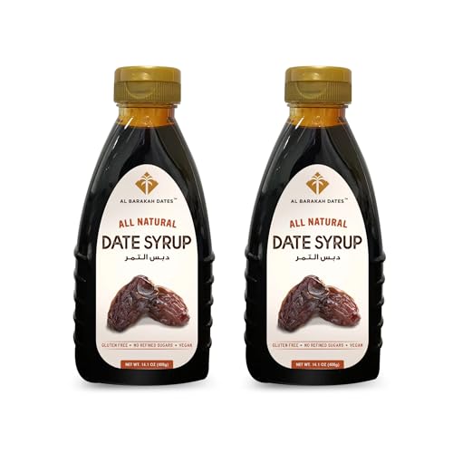 Image of Al Barakah Dates Arabian Date Syrup 800 G|All Natural|No Added Sugar|No Preservatives|Vegan|Plant-Based|Non-Gmo|Khajur|Khajoor|Healthy Sweetener|Natural Sweetness|Nutrient-Rich 400 G Pack Of 2