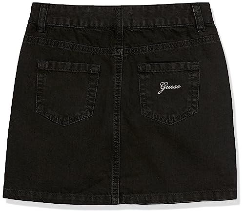 Guess Girls Skirt Taping, Black Denim Silver Sequins #TOP1
