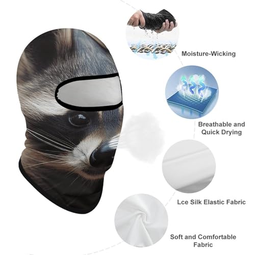 Balaclava para Hombres con Diseño de Zorro Pequeño para Invierno, Máscara de Ciclismo y Esquí, Protección para Cara y Cuello miniatura 3