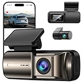 FLUXEONS Dashcam Voiture Avant Arriere 4K +1080P, Contrôle APP avec Wi-FI 5G, Carte 64 Go, Moniteur de Stationnement 24H, WDR, Vision Nocturne, G-Sensor, Grand Angle de 170° (X3)