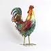 Metall Hahn Dekor, Metall Huhn Tier Yard Kunst Rasen Ornament Figuren Kunstwerk für Outdoor, Patio, Hinterhof und Home Kitchen Dekoration (rot)