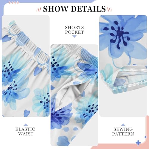 J JOYSAY Watercolor Floral Heart Pajamas Pants Soft Long Pajama Bottoms Lounge Sleep Pants Size S-XL4