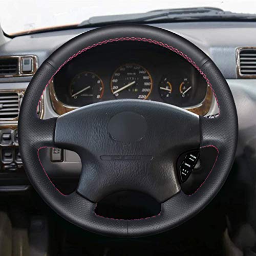 Loncky Black Genuine Leather Custom Fit Oem Car Steering Wheel Cover For Honda Accord 6 1999 2000 2001 2002 2003 Parts Interior Accessories #TOP1
