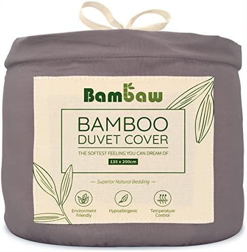 Charcoal Cover Duvet Single | Bamboo Duvet Set | Anti Allergy Duvet | Black Single Duvet Set | Natural Bedding | Black Duvet Cover Single | Single Duvet Set | Luxury Hotel Bedding | 135x200 | Bambaw
