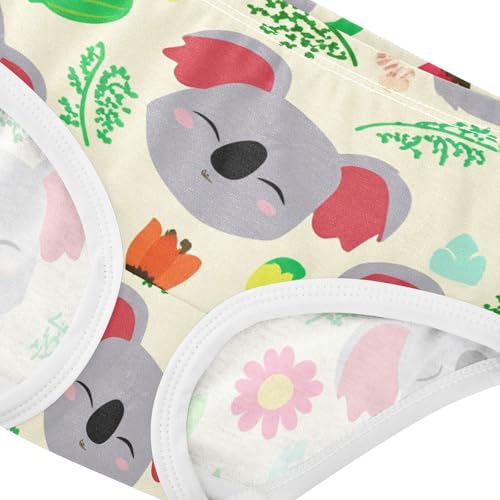 Artistic Girls Underwear Toddler 2t Cotton Girl Panties Cute Cute Cartoon Koala Beige Briefs Underpants4