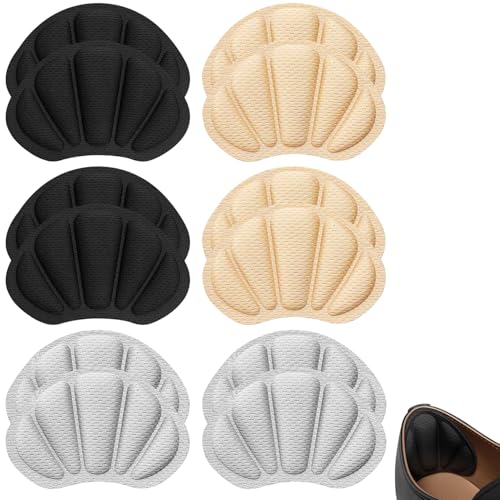 6 Pares Taloneras para Zapatos Protector Talon Zapato Antideslizante Invisible Protectores de Talon Reducir Talla Zapato para Tacones altos, damas y caballeros, mejorar la comodidad