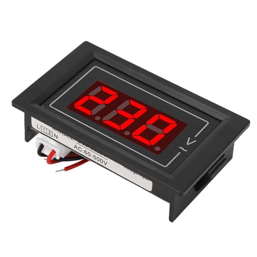 NDNCZDHC AC60-500V Display Meter, 2.76 x 1.69in Digital Voltage Monitor, LED Display Panel Mounted Digital Voltmeter