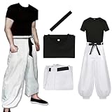 LUOHSIY Fushiguro Cosplay Costume Fushiguro Cosplay Outfits Pants Uniform Full Set Halloween Suit(fushiguro(white),xl)