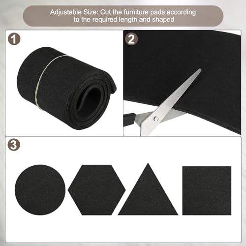 Almohadillas de goma antideslizantes para proteger madera de rayones por rieles de sofás de 76 cm 4