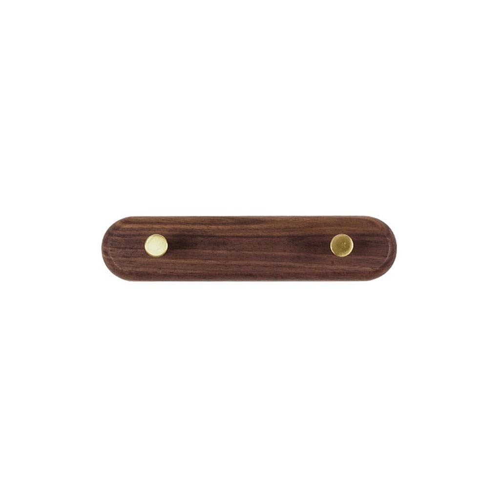 DXTFDHB Wood Coat Rack, Coat Hooks, Wall Mounted, Wooden Hat Rack, Entryway Organizer, Hanger-Handmade(Black walnut,2Hooks)