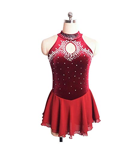 robe patinage artistique, Nouveaux costumes de gymnastique rythmique, combinaisons de patinage artistique professionnelles pour hommes et femmes, justaucorps classiques bleus, velours, sans manches Cover