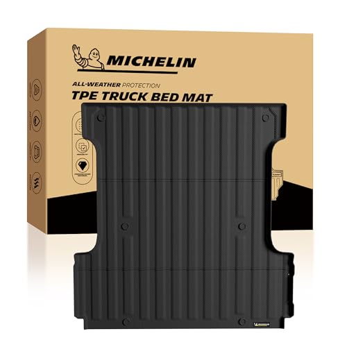 MICHELIN Truck Bed Mat for 2015-2023 Ford F-150 / F150 Lightning 2022 2023-5.5 FT / 67.1 Short Bed All-Weather Truck Bed Liner Custom Fit Durable TPE Bedliner Non-Slip