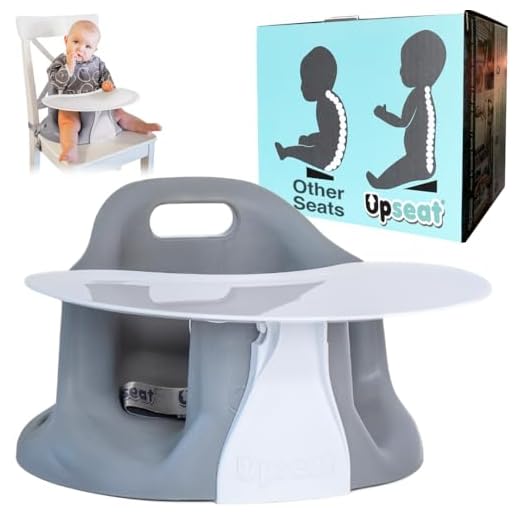 Upseat Baby Floor Seat Booster Chair for Sitting Up with Removable Tray for Meals and Playtime, Developed with Physical Therapists for Safe and Healthy Hip Development and Posture