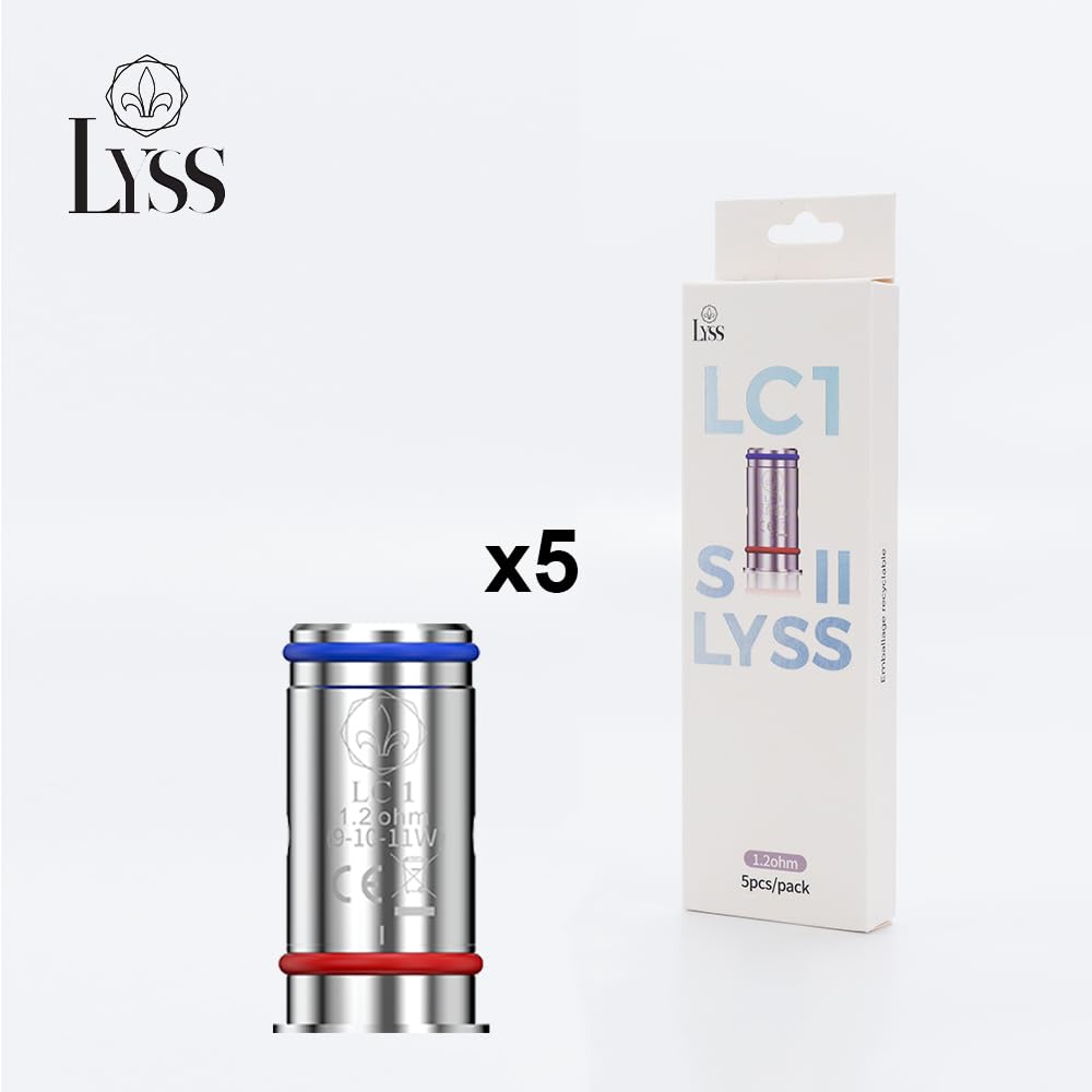 LYSS SII - Résistance LC1-1.2ohm - Lot de 5 Résistances en Mesh Cigarette  Electronique - 0 FUITE - Sans e-liquide - Sans tabac