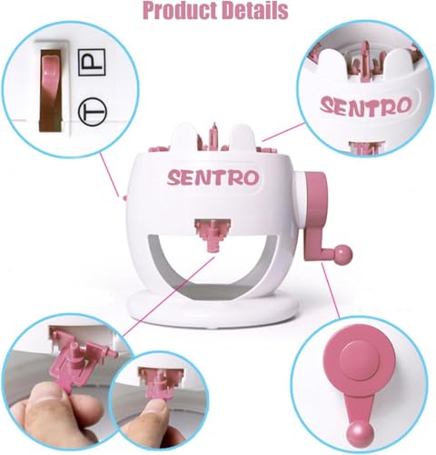 Image of SENTRO 22 Needles Knitting Machine with Electric Adapter, Knitting Board Rotating Double Loom with Crank Handle Adapter Hex Steel Bit for Automatic Knit