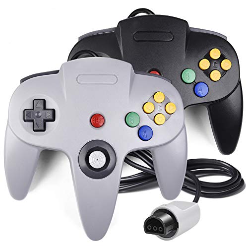 2 Pack N64 Controller, iNNEXT Classic Wired N64 64-bit Gamepad Joystick for Ultra 64 Video Game Console