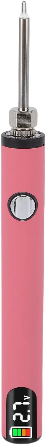Pissente Rechargeable Thread Burning Pen Kit, LCD Display Stand (Pink)