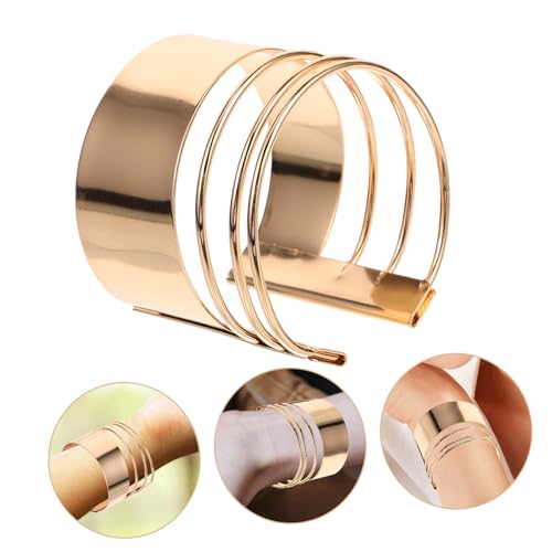 Bracelet de manche pour les dames en métal rigide au design architectural