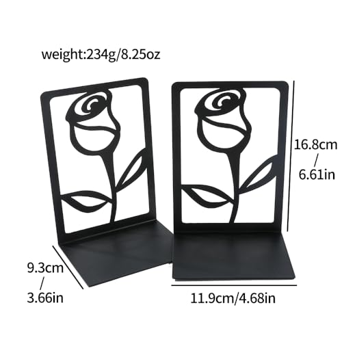 Sujetalibros de rosa metálica con 50% de descuento