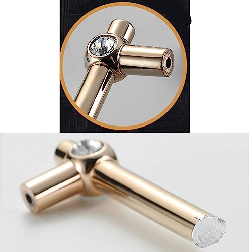 Boutons de commode en cristal : lot de 2 poignées pour armoire et placard