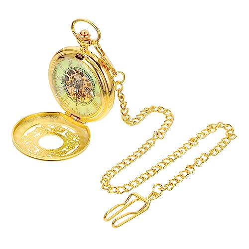 UKCOCO Relógio De Bolso Mecânico Relógio De Bolso Digital Dourado Steampunk Relógio Mecânico Retrô C
