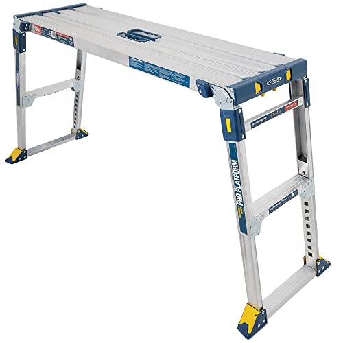 Werner 9 Ft. 300 Lbs Aluminum Adjustable Height Pro Work Platform