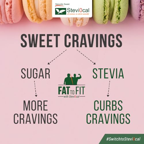 Stevi0cal Stevia Sweetener Powder | 100% Sugar Free Natural | Zero Calorie for Weight Management, Diet, Diabetic Friendly | 350 gm Jar - Pack of Two (2 x 350 gm)