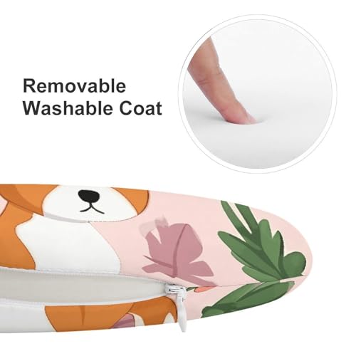 Coussin de sol de méditation ergonomique imprimé chien avec mousse mémoire de forme
