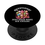 Lustiger Spruch für Eiskiosk Eisdiele Eiscafe Eisverkäufer PopSockets mit austauschbarem PopGrip