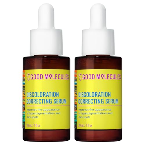 Good Molecules Discoloration Correcting Serum Pack 2 – 30 ml Each | Tranexamic Acid & Niacinamide Serum to Target Dark Spots and Hyperpigmentation, Skin Care for Face