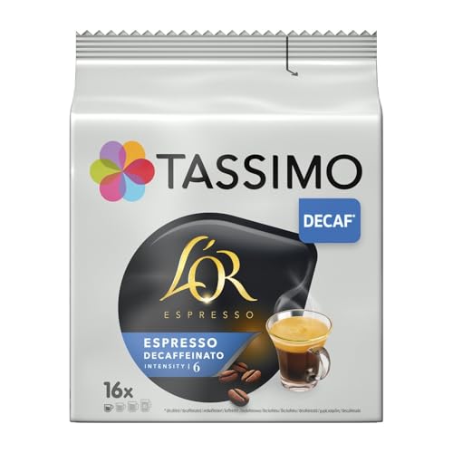TASSIMO – Café Décaféiné Intense à l’Arôme Riche, Dosettes Compatibles pour Pause Gourmande (16 pcs) - Le lot de 3
