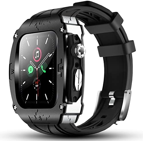 Amazon.co.jp: 高級メタルケース Apple Watch 9 8 7 45mm 6 44mmバンド 