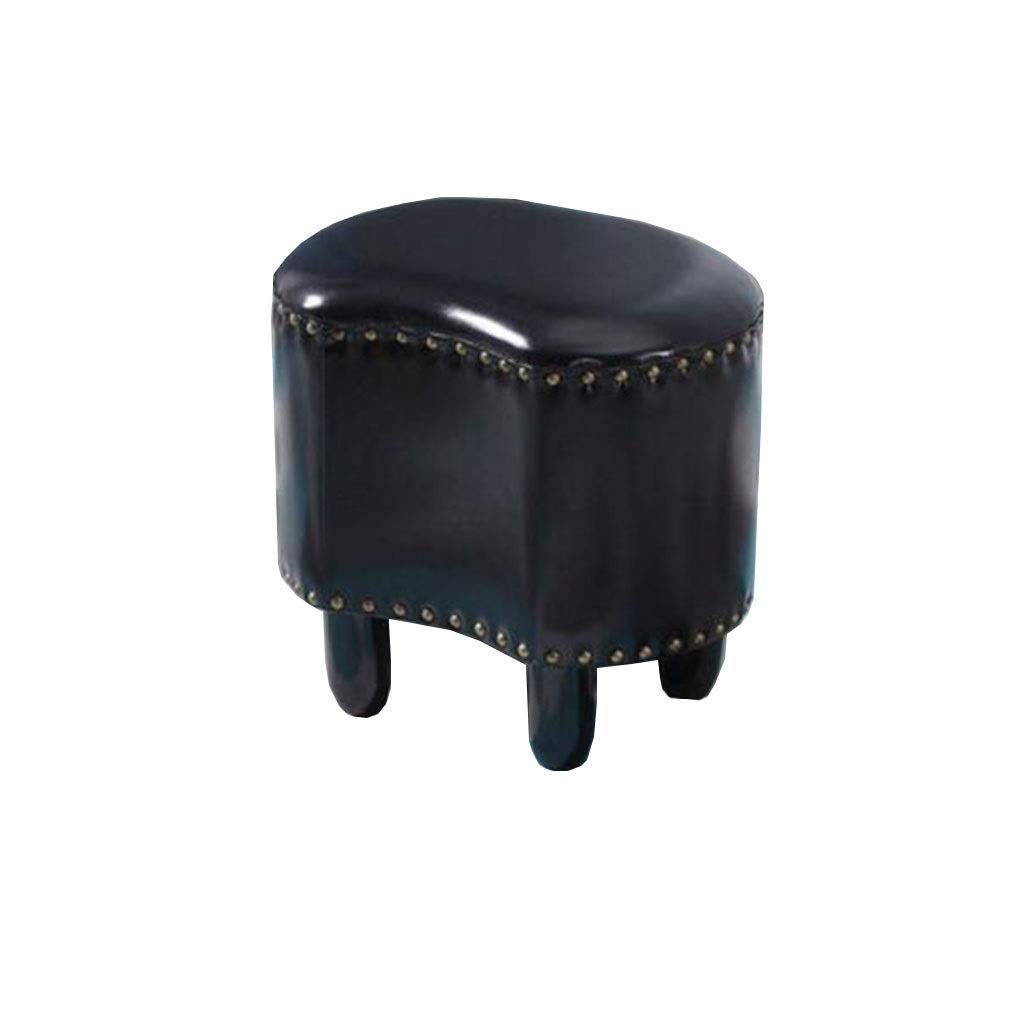 Tabouret rembourré en cuir repose-pieds de canapé et petit banc salon