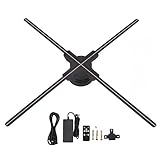 GIWOX 3D Hologram LED Fan, 3D Holographic Video Projector Supports WiFi, Phone App and TF Card, 3D Hologram Video Graphic Advertising Display for Business Exhibition Trade Holiday Show 52 cm