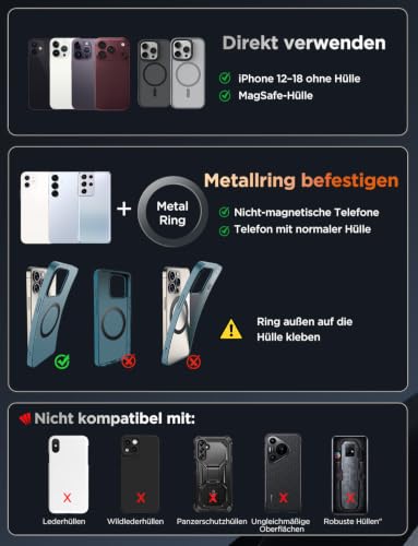 MSXTTLY Handyhalterung Auto–Vmag S3 2026 Magnetische Handyhalterung Auto mit Metall-Dual-Fold-Arm & Erweiterter Reichweite… – Ansicht 6