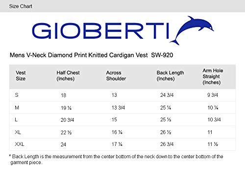 Gioberti Mens Super Soft Diamond Knitted Sleeveless Vest, Coffee, Medium #TOP3