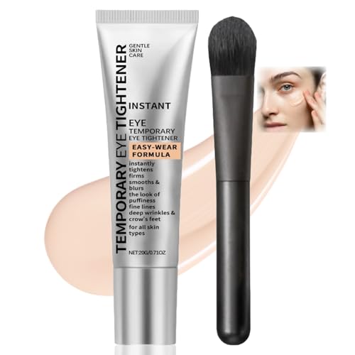 Temporary Eye Tightener Cream - Instant Eye Bag Tightening Cream with Brush, Wrinkle-Reducing for Under Bags & Fine Lines, Quick Face Firming Smoothing, 20ml