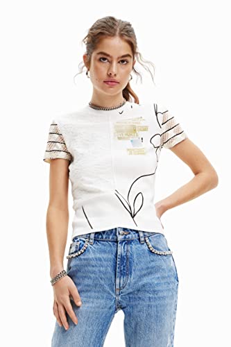 Desigual TS_roterdam 1001 Camiseta, Blanco, S Mujeres