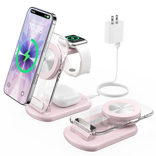 PK 3-in-1 Foldable MagSafe Charging Stand with Night Light