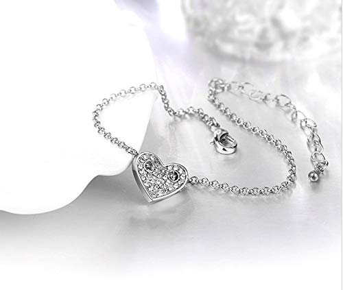 Crystal Heart Charm Bracelet