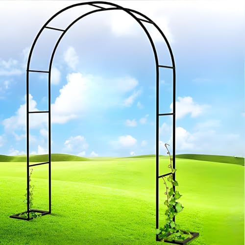 Pergola de mariage résistante arche en métal noir pour grand jardin - 2