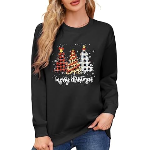 Asoodiy Merry Christmas Sweatshirt for Women Cover