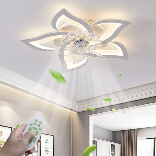Plafonnier ventilateur de plafond à télécommande pour un salon calme et lumineux