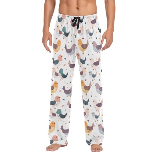 Pantalon de pyjama pour homme avec cordon de serrage et poches amples