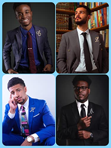 Hafilo 2 Pack Initial Letter Brooch Pin For Women Girl 26 Letters A-Z Fashion Brooches Collar Pins Gold Silver (2Pcs-X) #TOP2